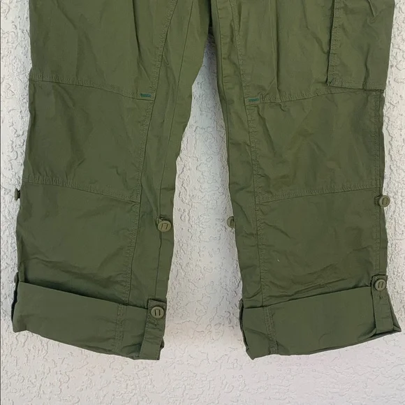 Old Navy Dark Green Cargo low waist straight leg Pants size 8 - Picture 4 of 12